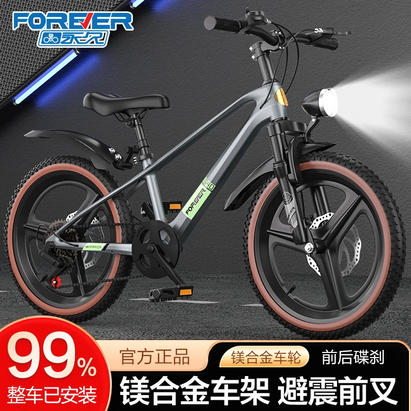 永久牌北极星儿童可变速山地自行车6-8-12-16岁中学生男女孩单车