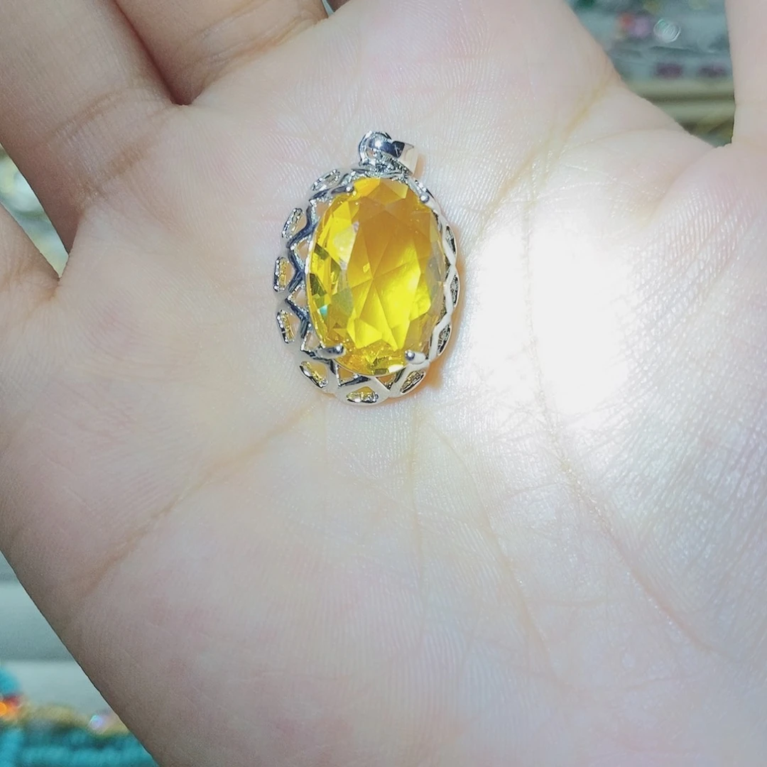 【闪购商品】托帕石耳饰银S925镶嵌