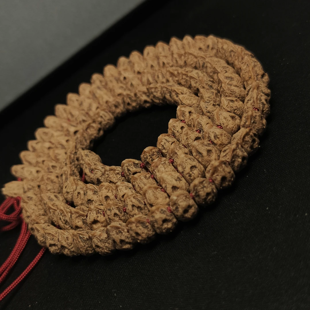 柏香籽双线横打直切深坑鬼“灵婆”7+mm108长串