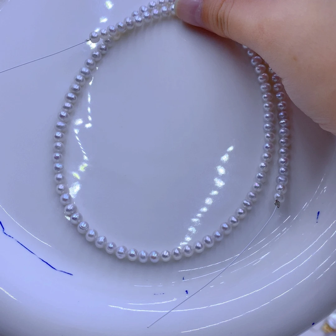 淡水珍珠颈饰银S925镶嵌