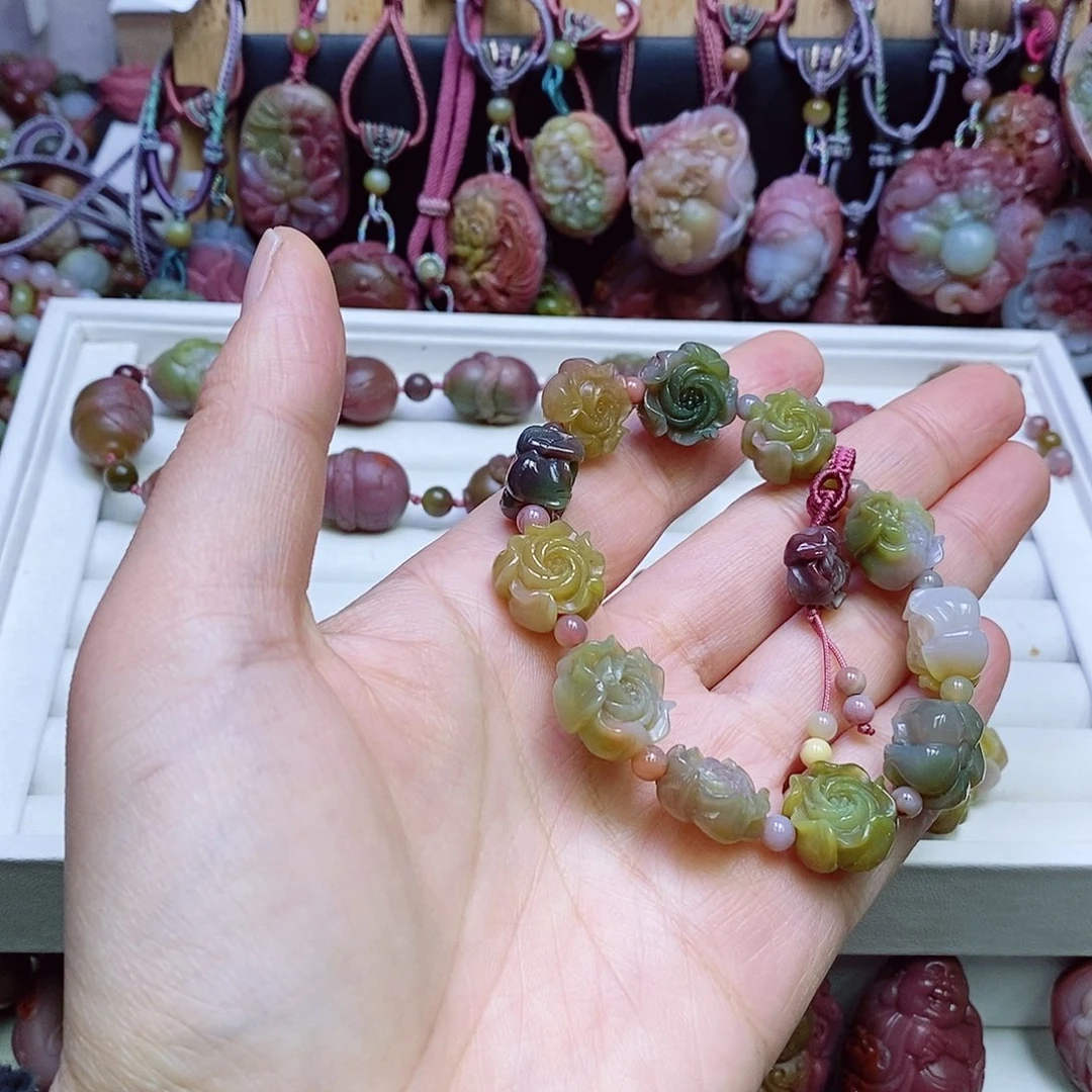 玛瑙/玉髓盐源玛瑙手链未镶嵌