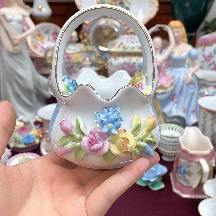 杯碟陶瓷摆件陶瓷