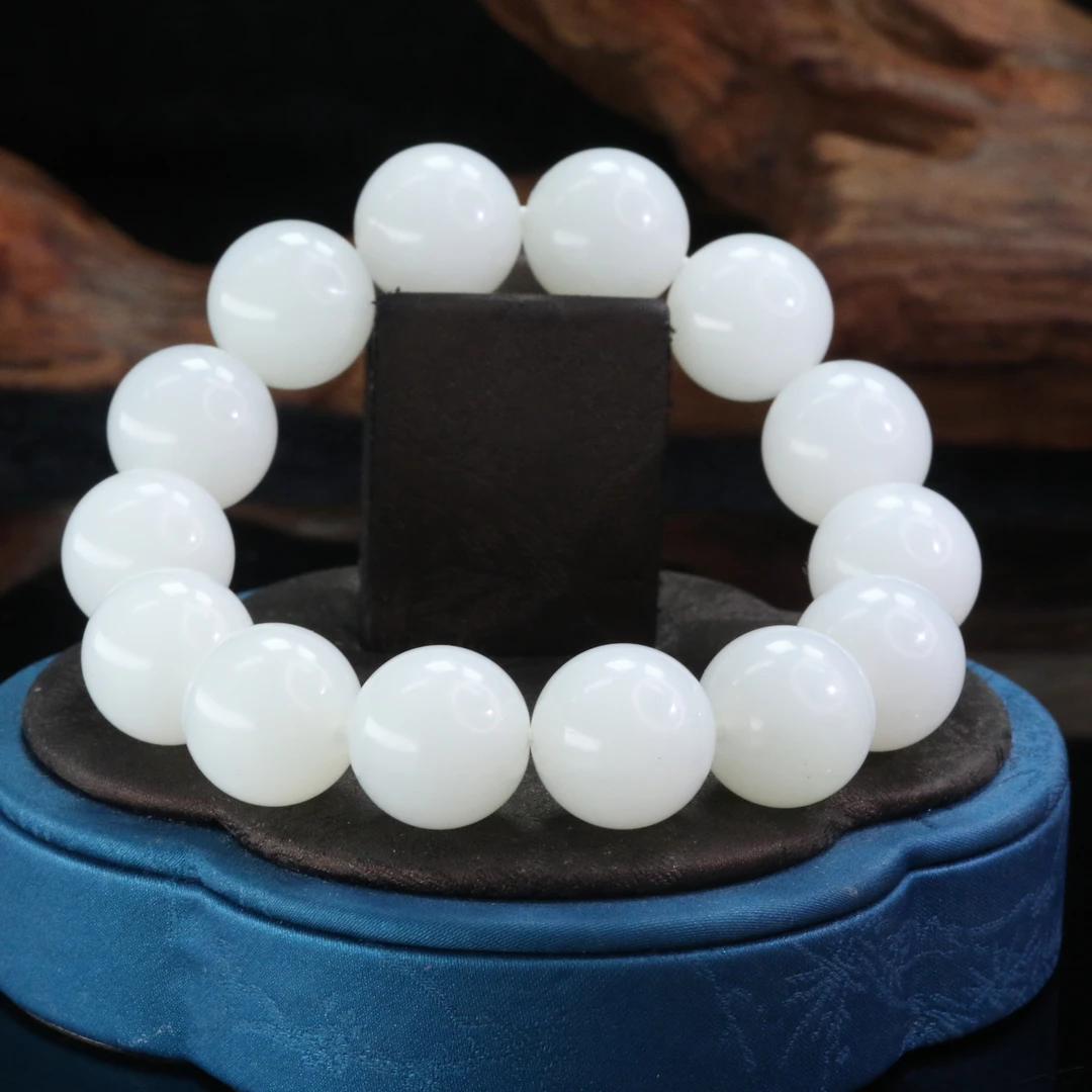 47和田玉羊脂白手串/600302上海嘉禾拍卖