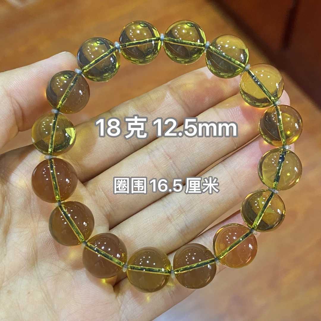【小伊琥珀】18克绿茶净水玻璃种手串