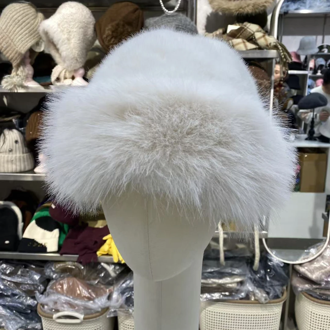 秋冬新款高级感韩系氛围感毛绒保暖百搭女士蒙古帽
