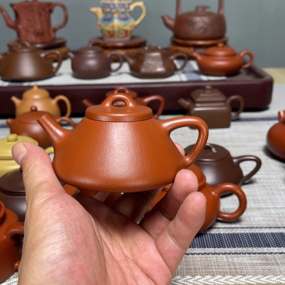 A***木紫砂茶壶朱泥子冶石瓢