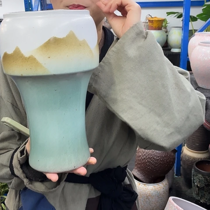 14×27 -粗陶花盆有孔-买买买