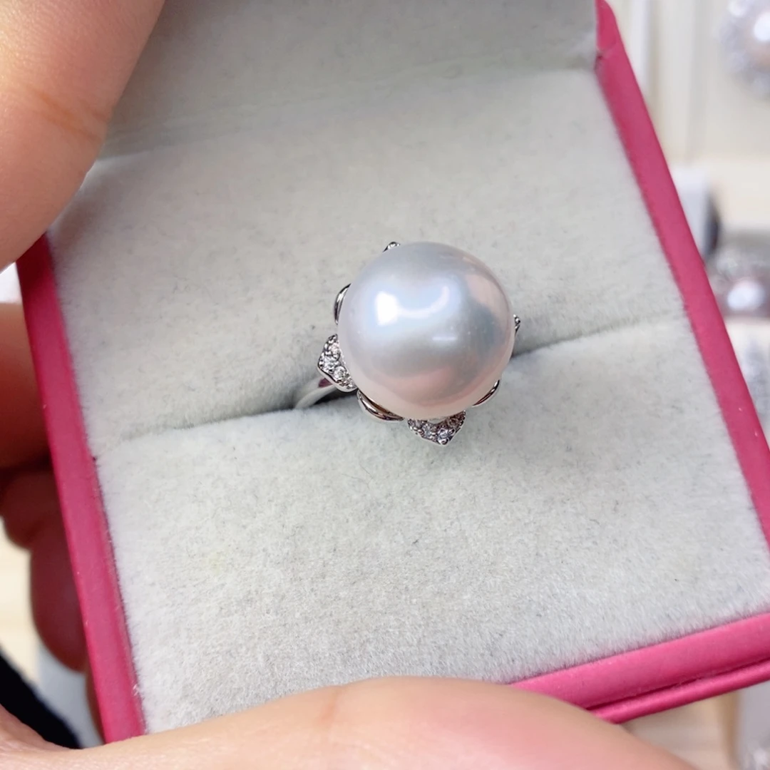 淡水珍珠戒指合金