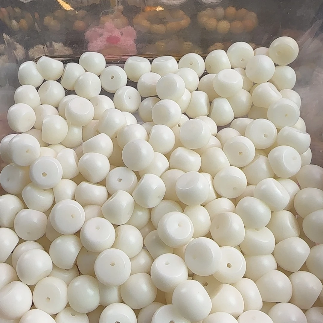 菩提根/象牙果手串卡14瓷白大白兔蒜瓣100颗