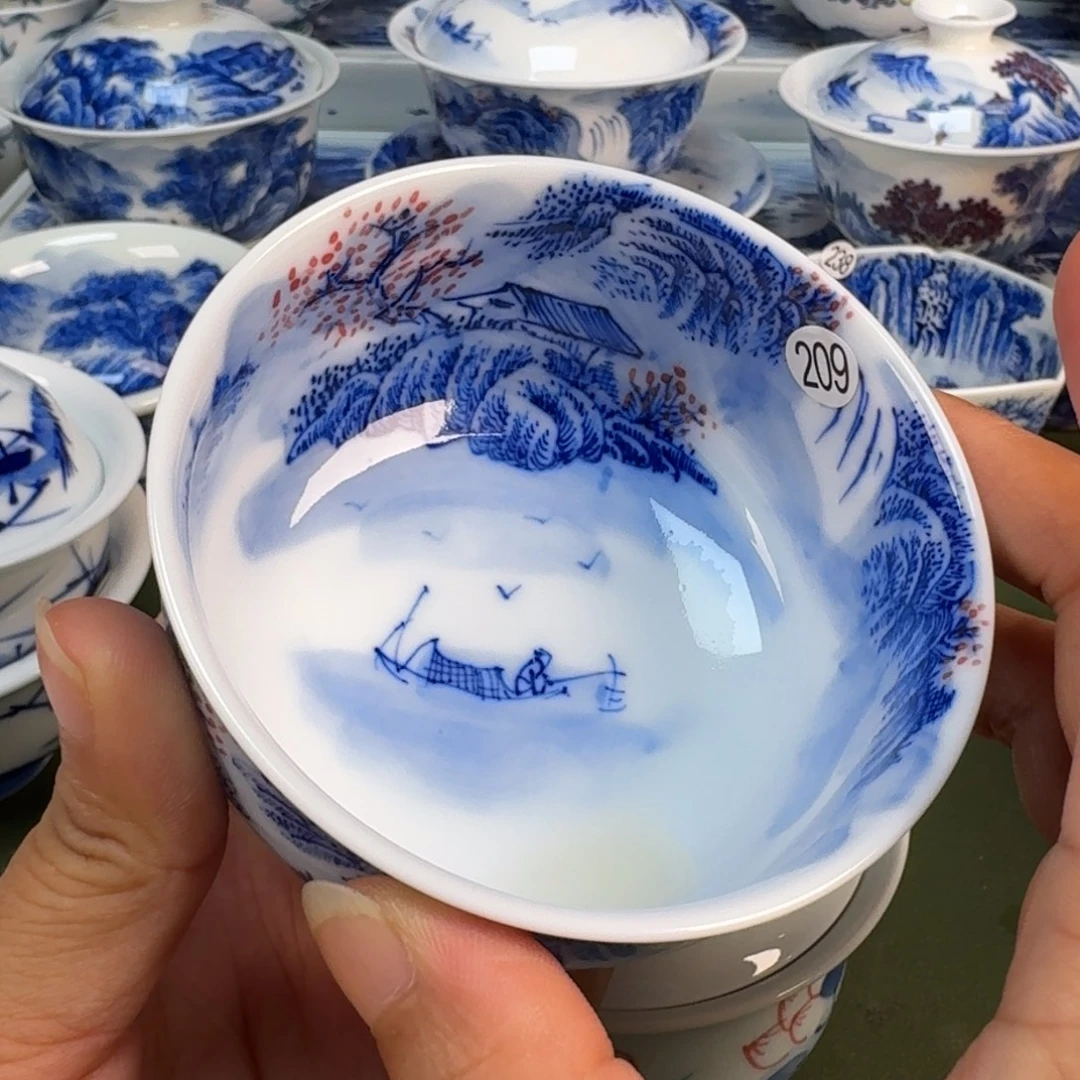 景德镇纯手绘茶具圆圆209