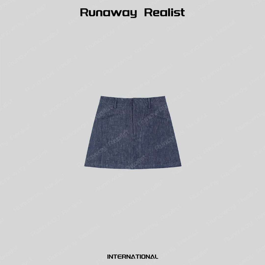 【RUNAWAY REALIST】100亚麻A字小半裙 Q270