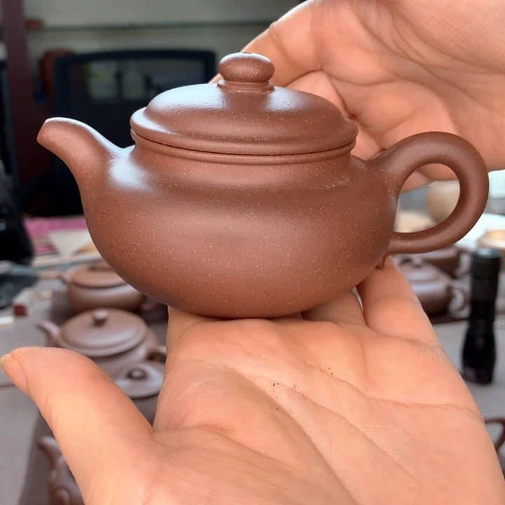 讓***≈茶壶紫砂紫泥，仿古，130cc