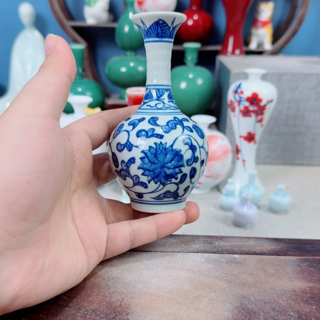 陶瓷手工小花器摆件