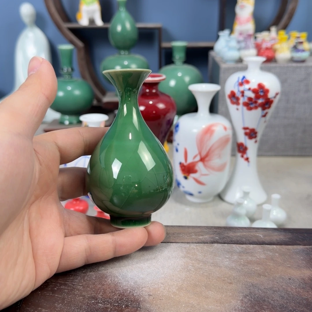 陶瓷手工小花器摆件