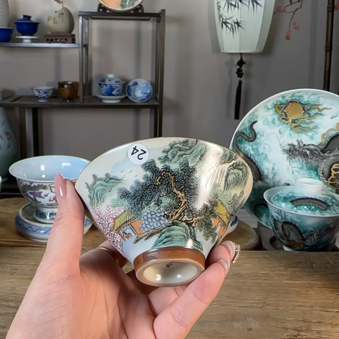 杯景德镇陶瓷柴烧多人