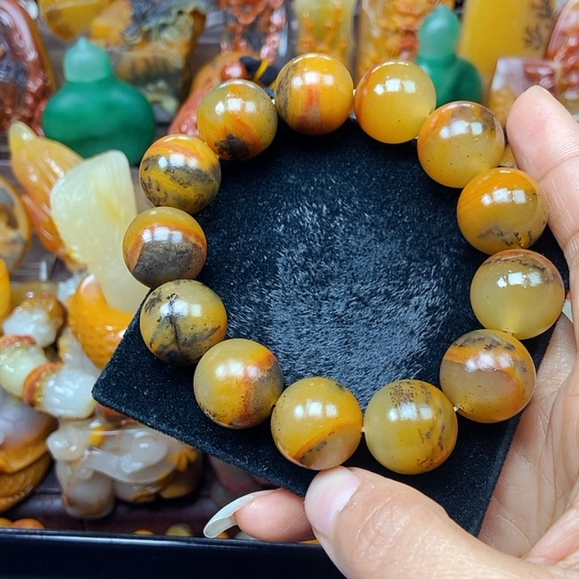 【闪购商品】石英质玉（黄龙玉）未镶嵌颈饰