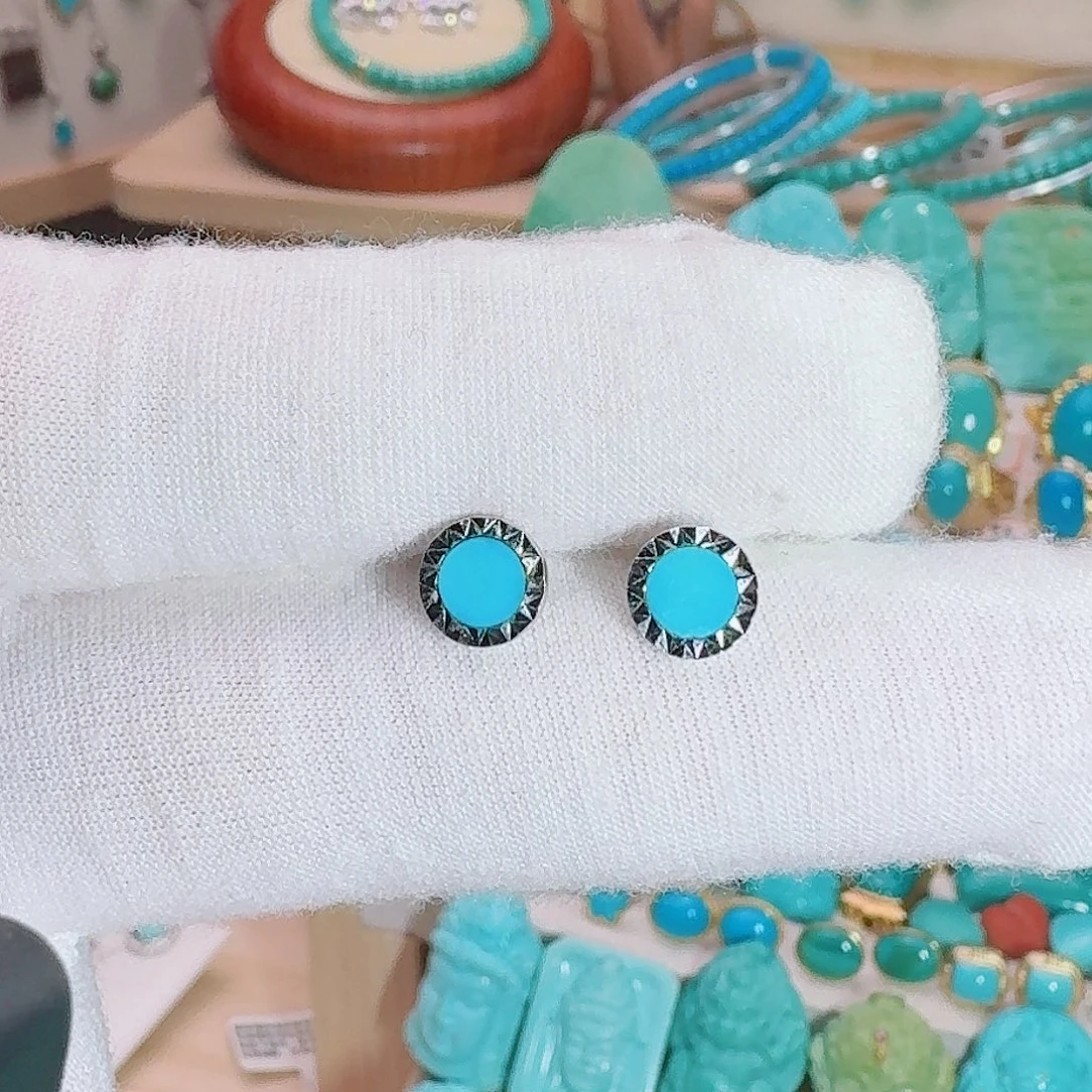 绿松石银S925镶嵌珠宝奇石