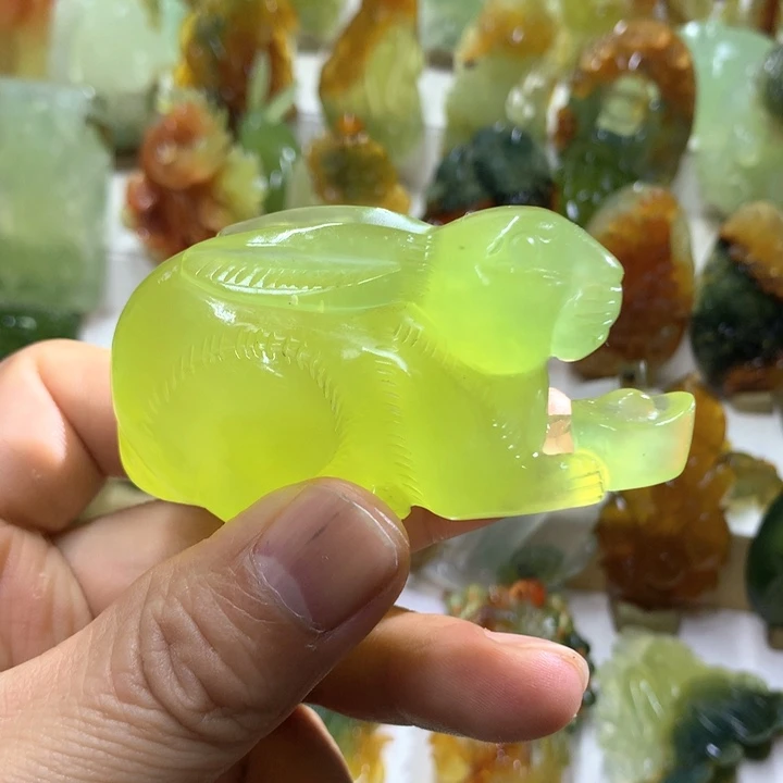 蛇纹石玉珠宝半成品未镶嵌