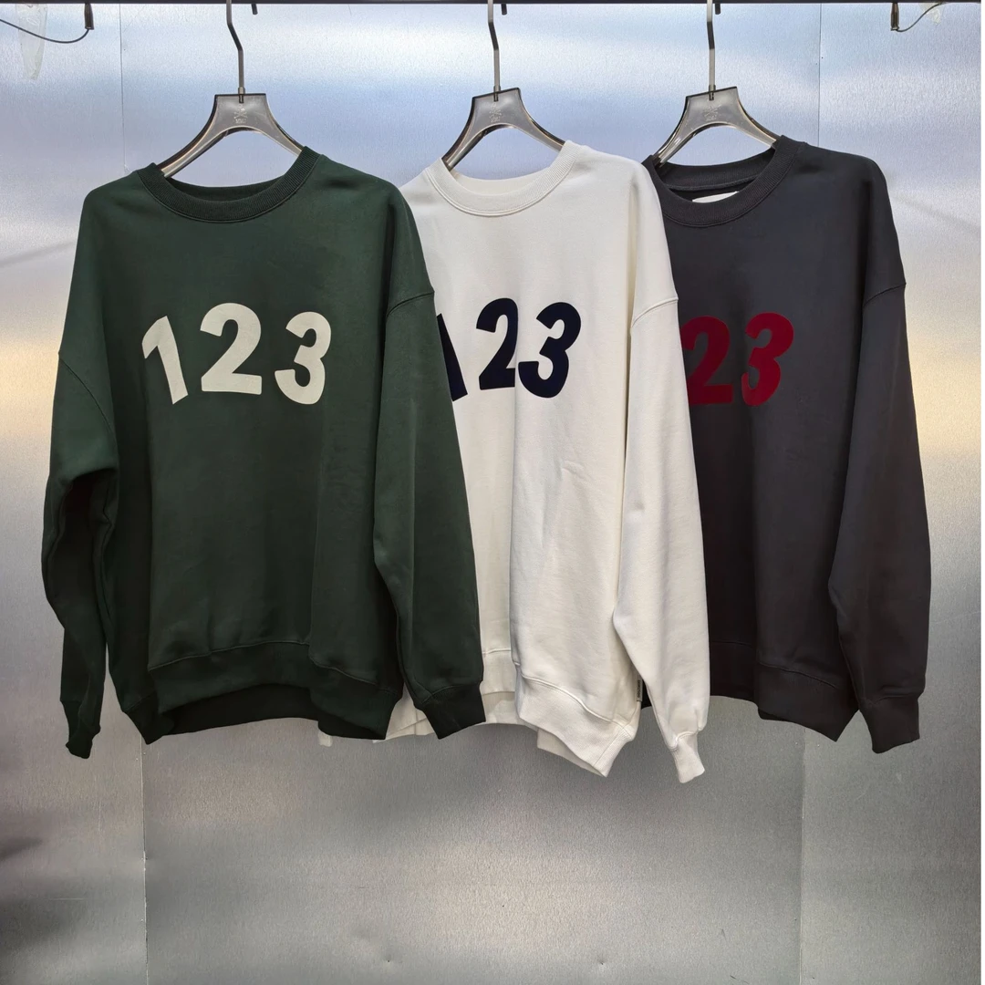 F02(LX)-22708-GAH春秋季正面数字123印花时尚圆领卫衣