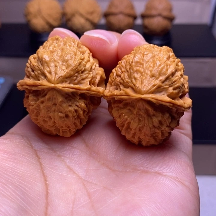 文玩核桃把件珊瑚石13