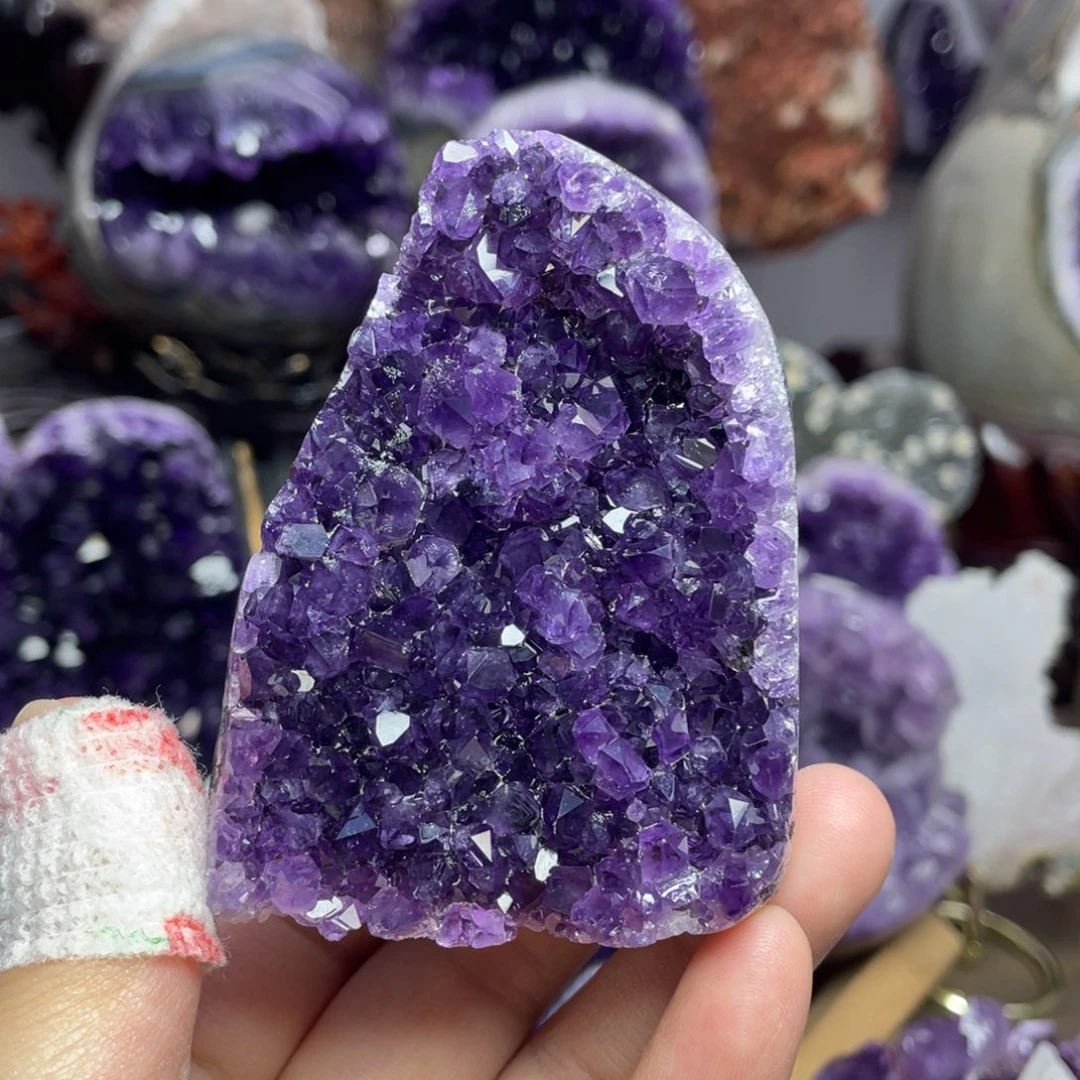 紫晶珠宝半成品银S925镶嵌捡漏