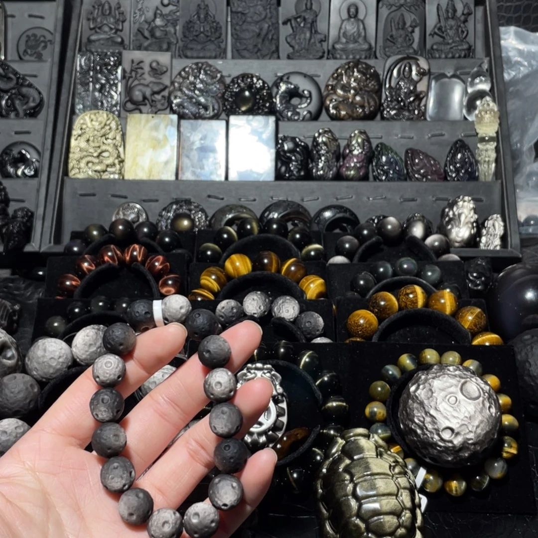 游***寰黑曜岩未镶嵌珠宝奇石