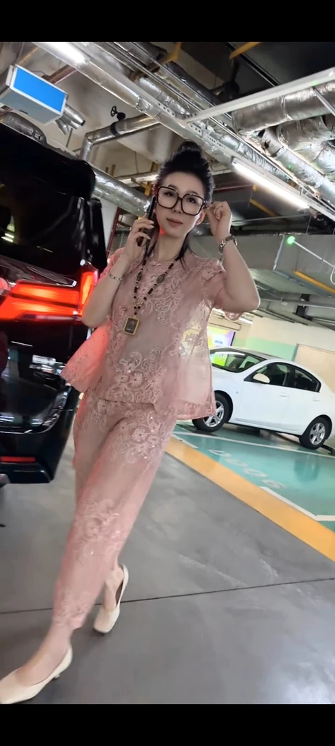 罗马风中国风宫廷风时尚短袖套装显瘦国风衬衫九分裤轻奢重工提花