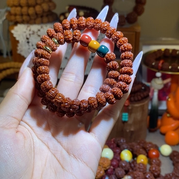 金刚菩提吊坠96玉华双圈红绿灯