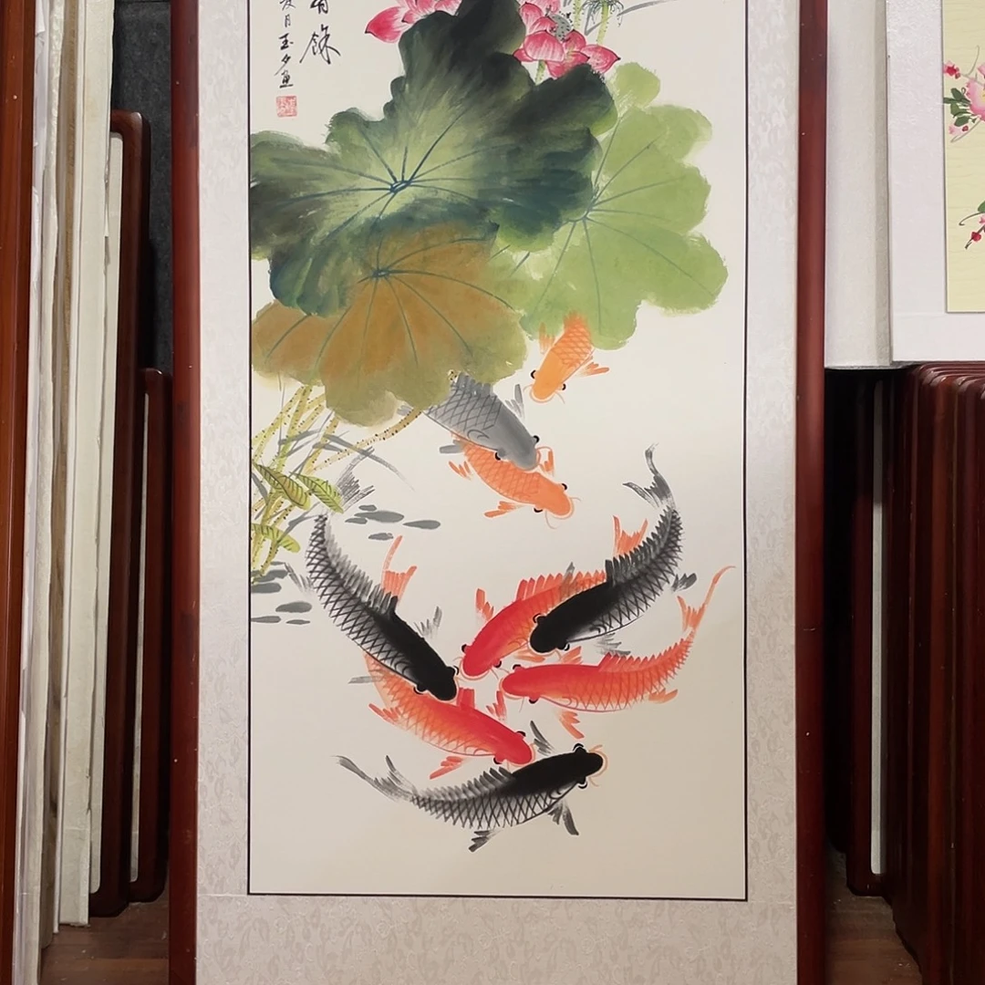 沃***土国画带框尺寸63*123厘米