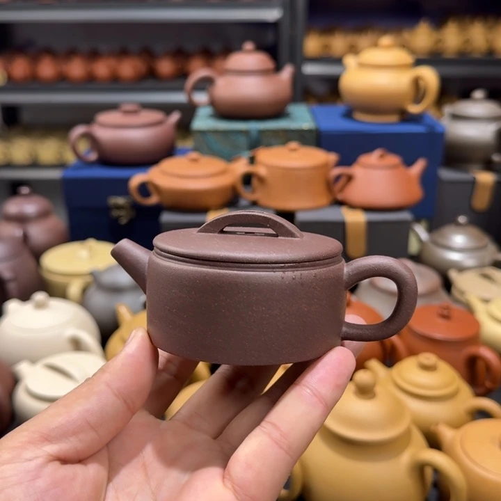 茶壶紫砂紫泥汉瓦100cc