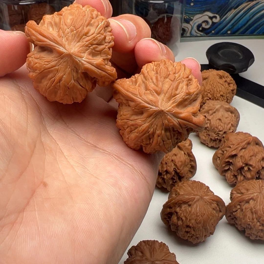 把件文玩核桃40磨盘狮子头