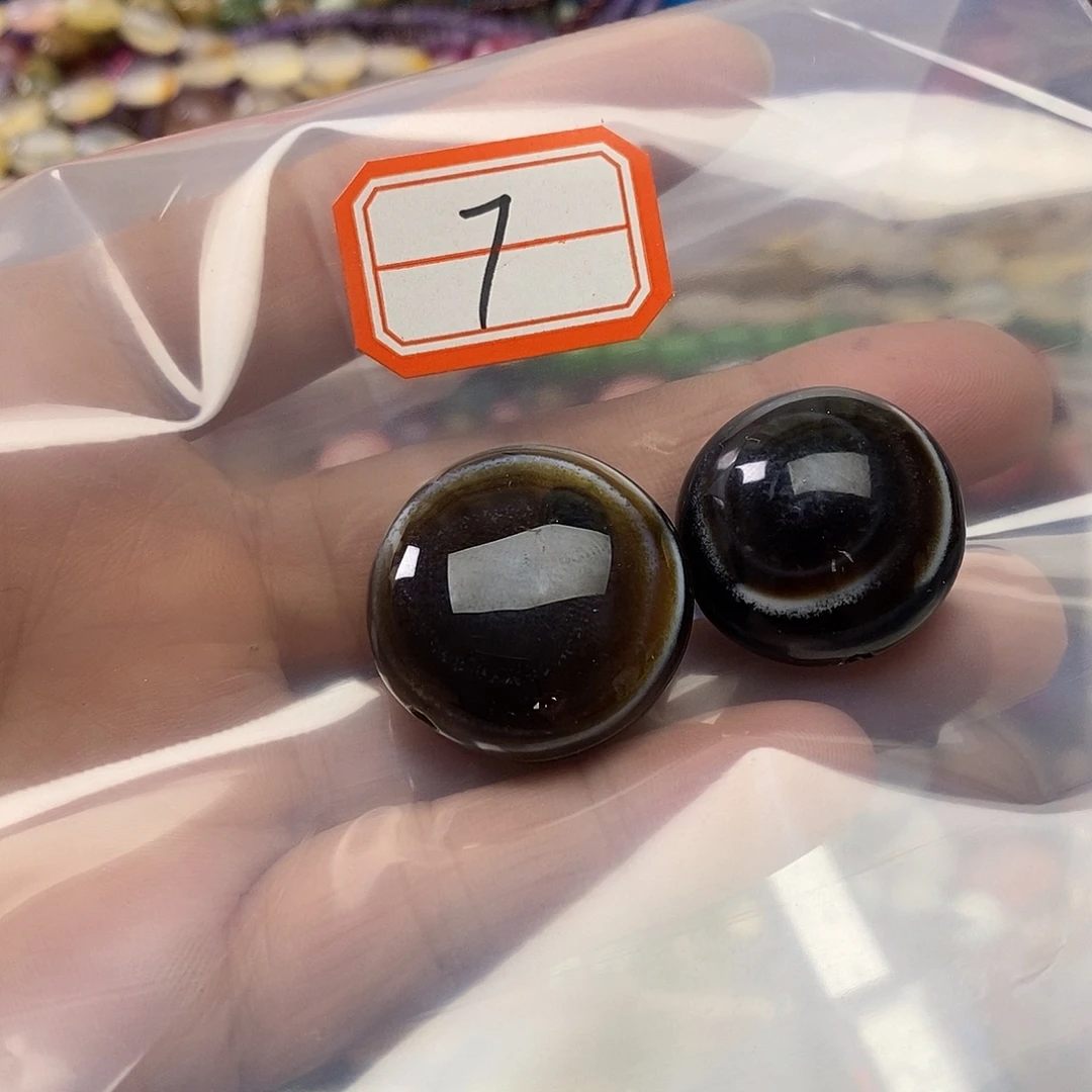 玛瑙/玉髓未镶嵌珠宝半成品玛瑙两颗装