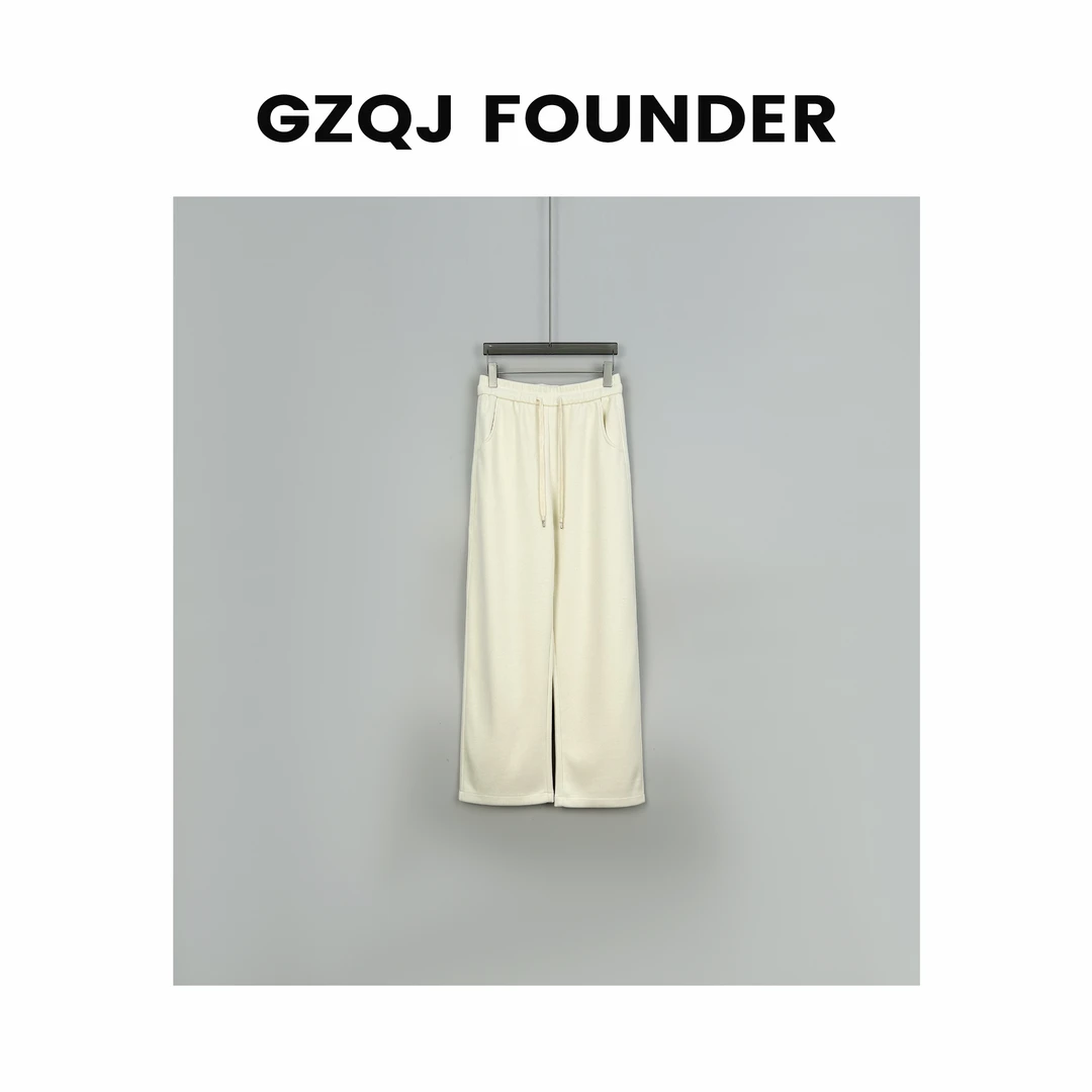 广州琴姐 【万能裤】设计感高腰显瘦休闲百搭时尚直筒羊毛裤子 47