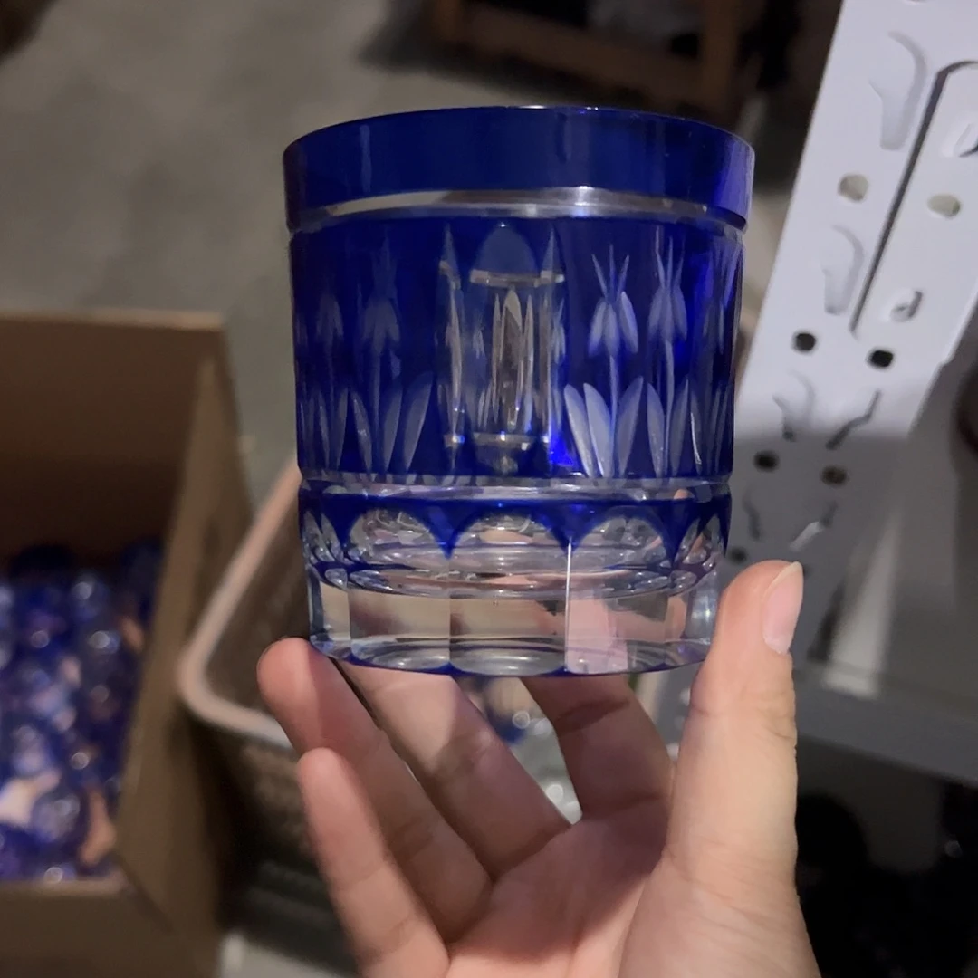 水晶玻璃高脚款微瑕一个