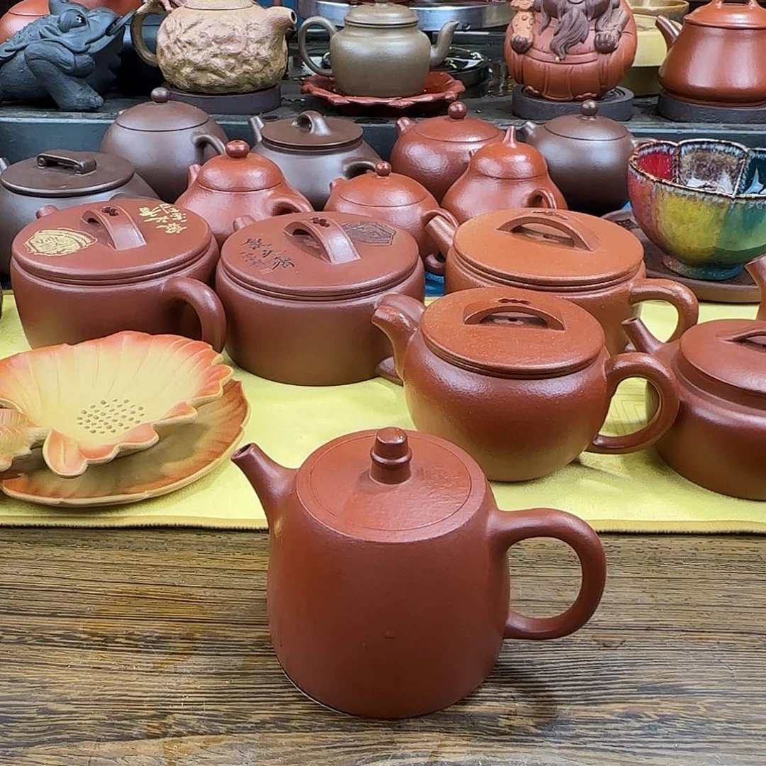 紫砂茶壶汉铎朱泥