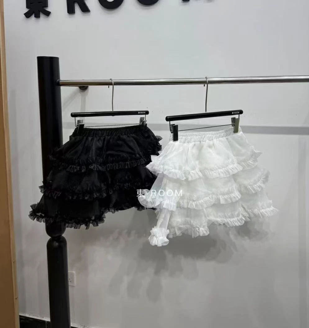 夏上新！甜美风层叠荷叶边宽松蛋糕裙设计半身裙