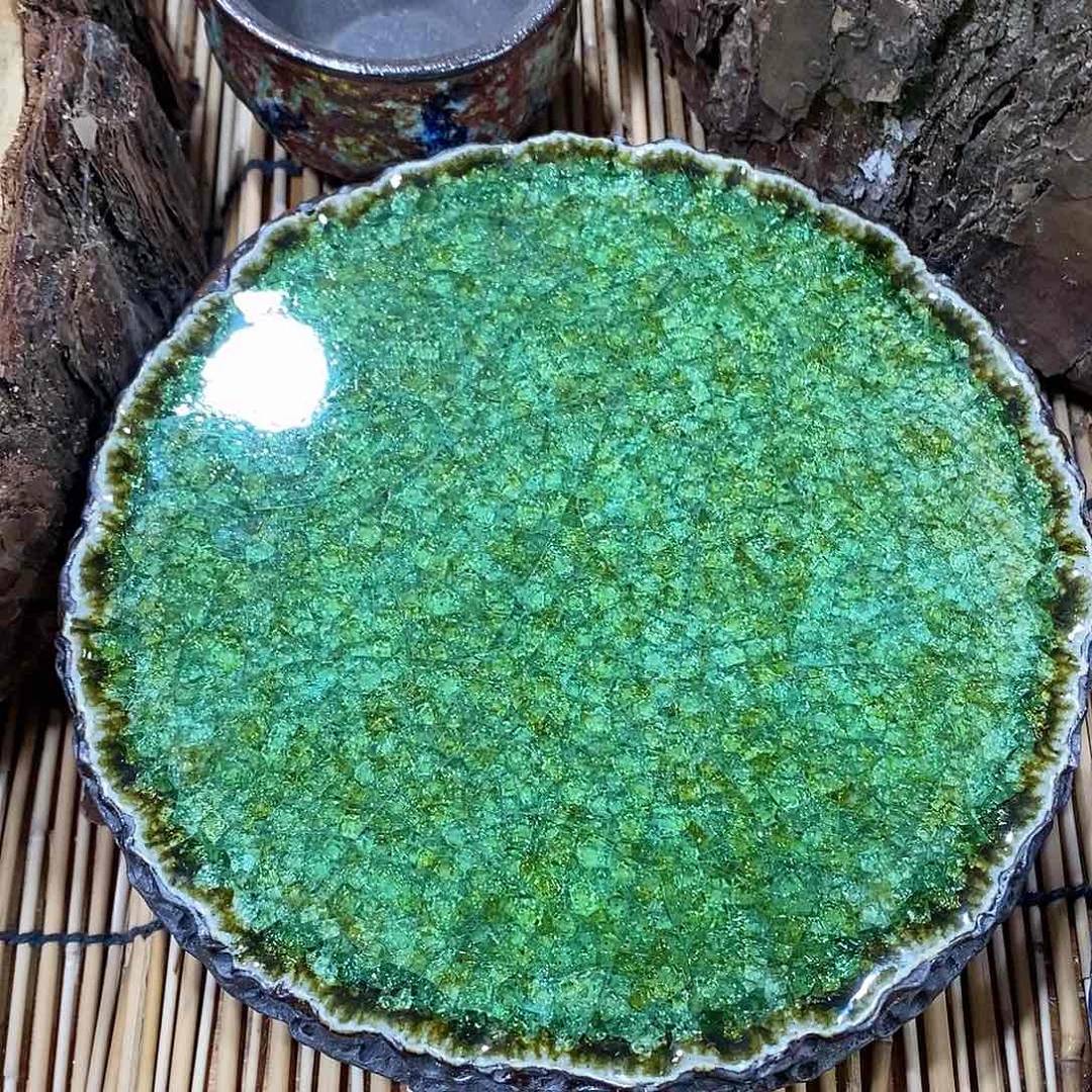 粗陶志野柴烧茶器