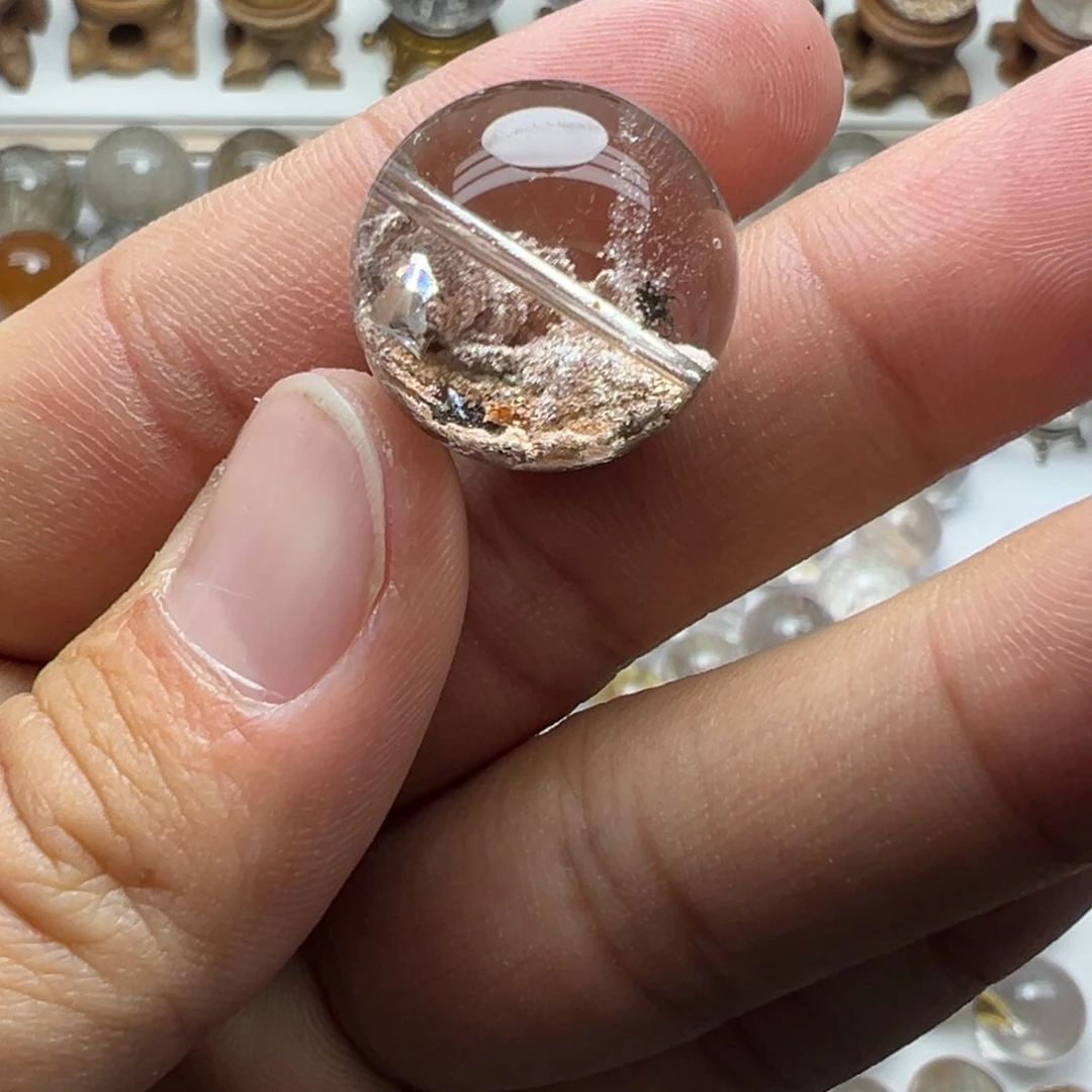 水晶未镶嵌珠宝半成品幽灵球