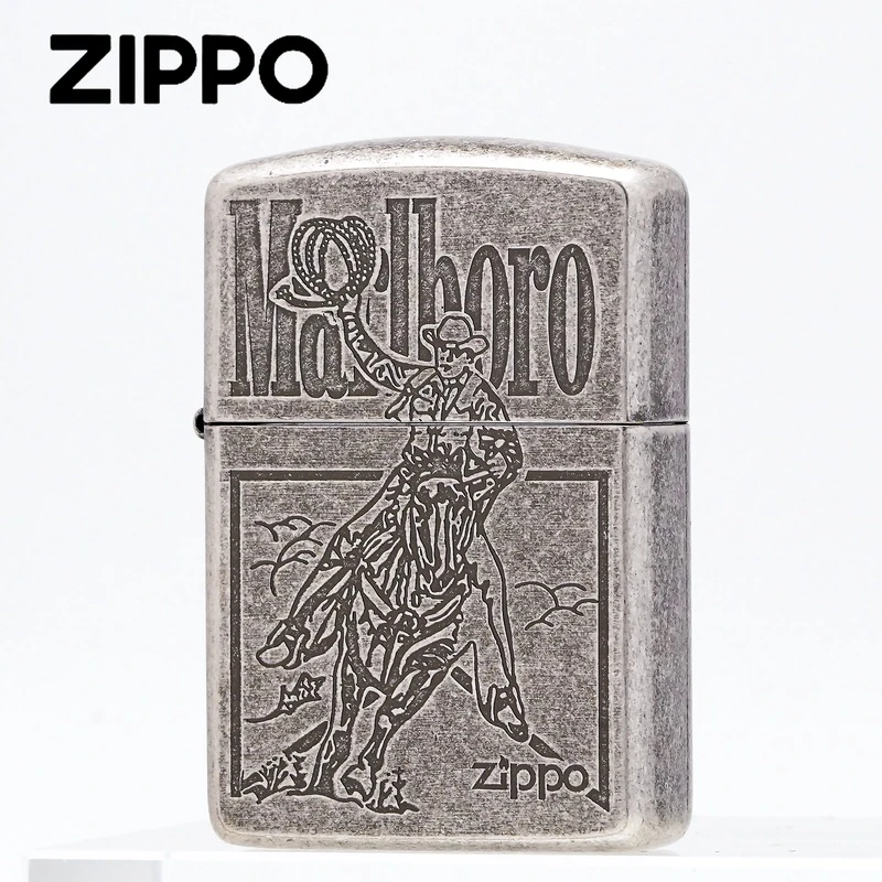 ZIPPO正品打火机/古银盔甲万宝路驯马男士经典收藏DY9902DK【林子1
