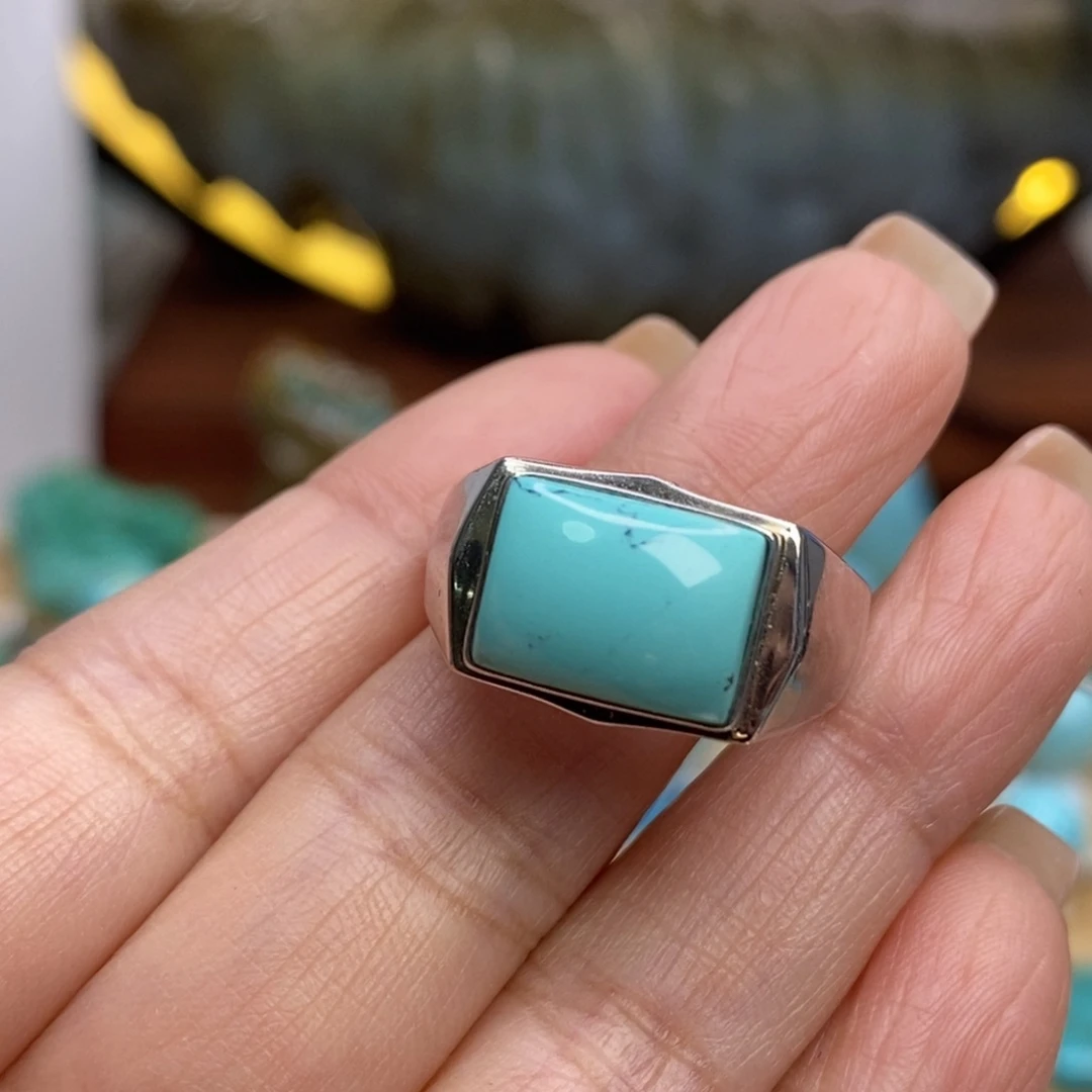 绿松石银S925镶嵌珠宝奇石