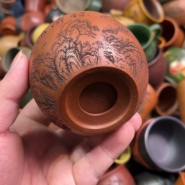 紫砂茶杯全手工紫砂主人杯