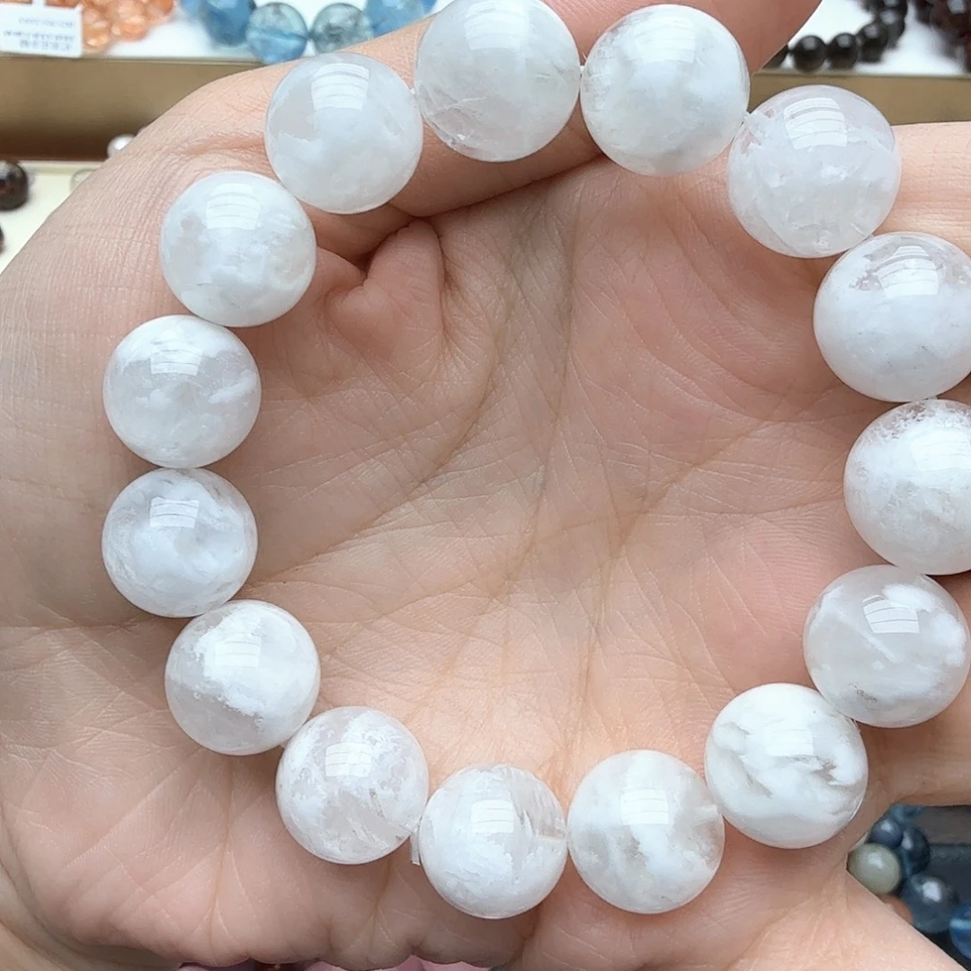 未镶嵌手链水晶暴风雪，白雪花幽灵14.7mm