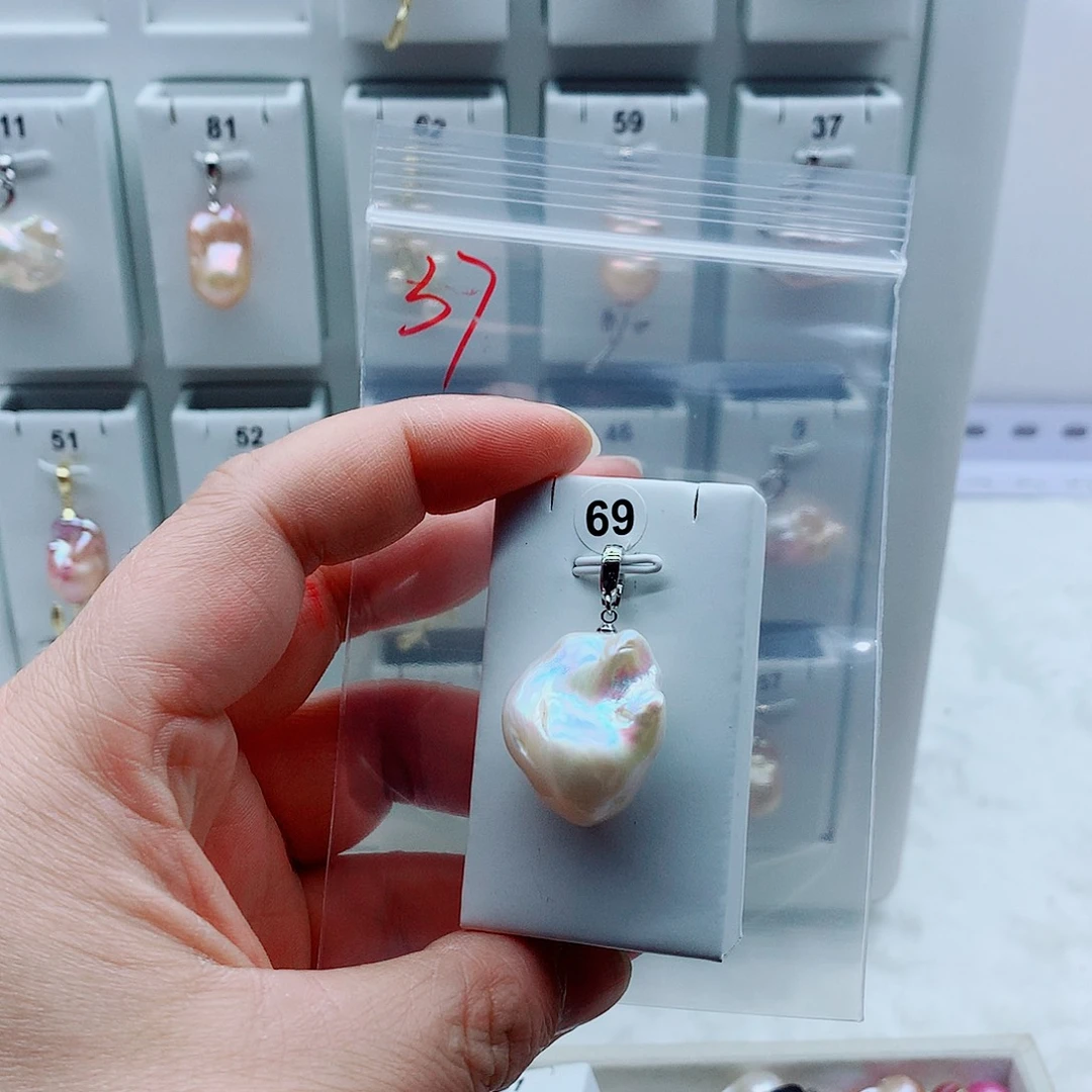 合金吊坠(不含链)淡水珍珠