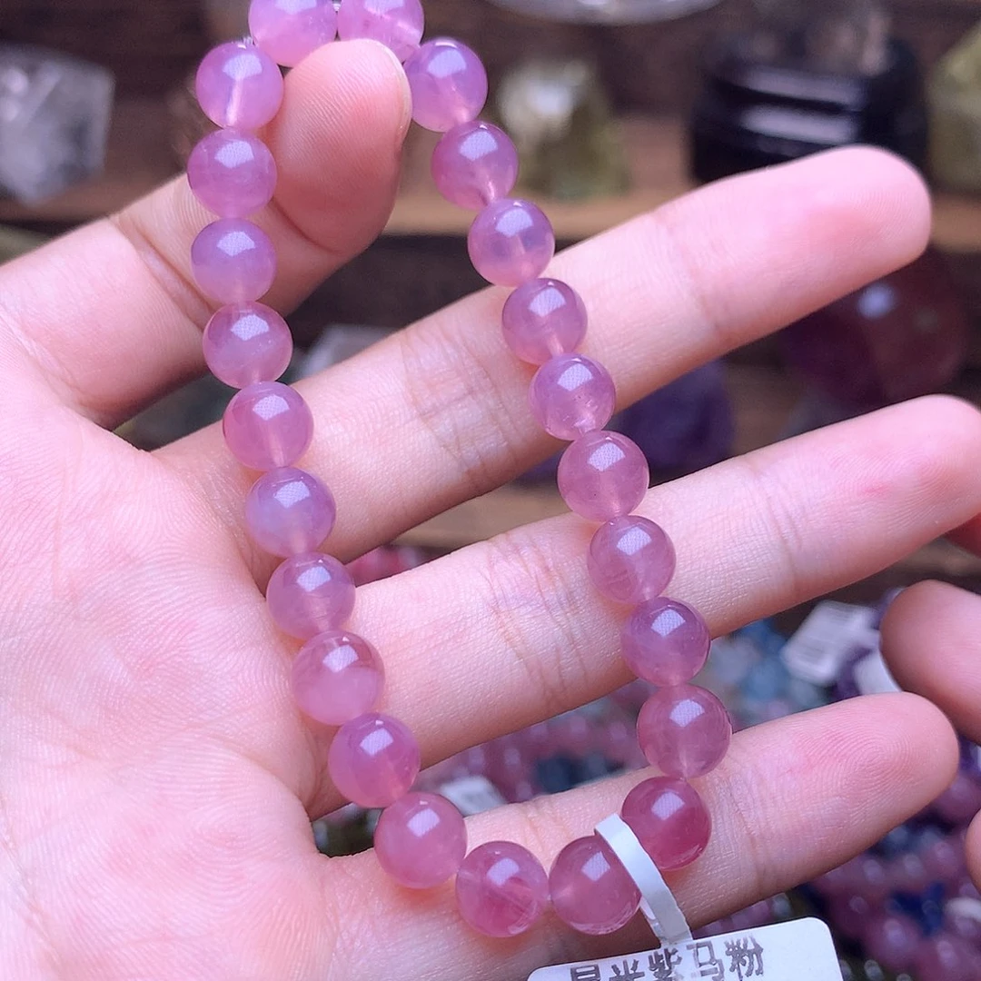 水晶手链未镶嵌紫马粉
