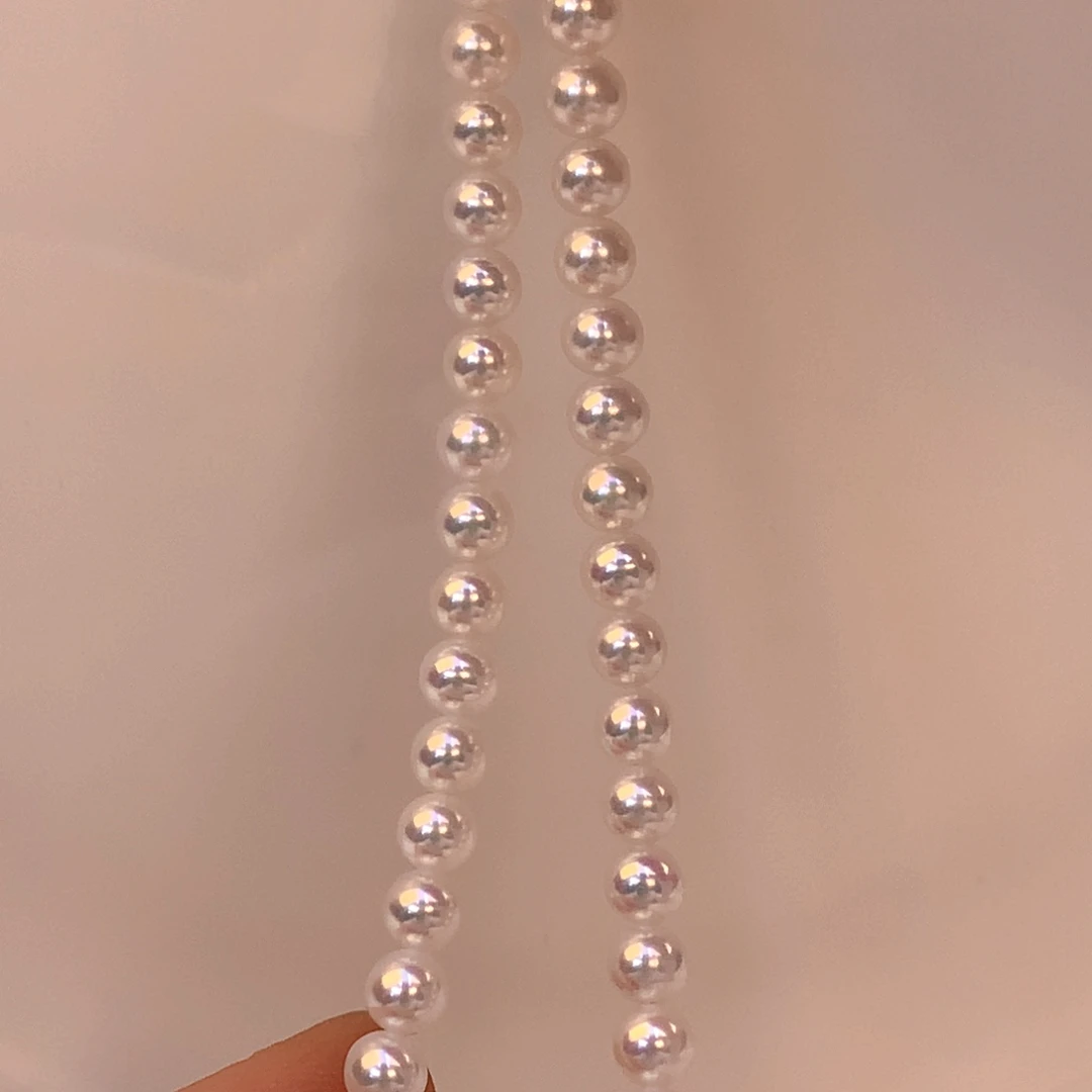 淡水珍珠颈饰18K金镶嵌