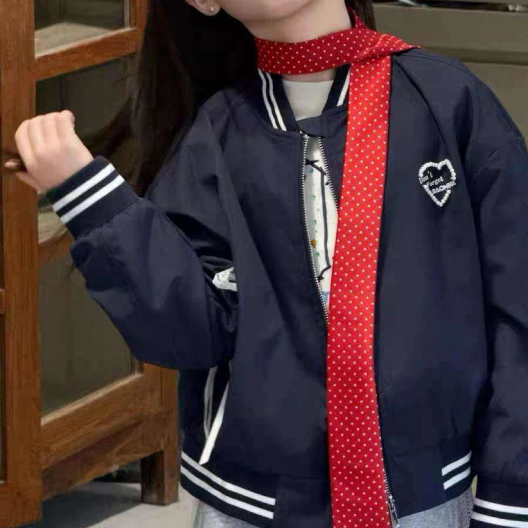蝴蝶结棒球服外套1861