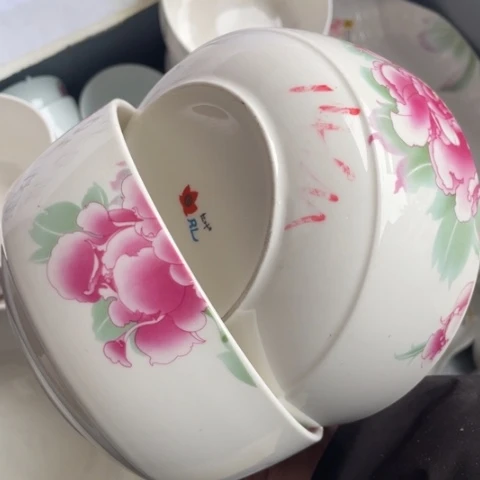 碟景德镇红叶陶瓷14厘米2个