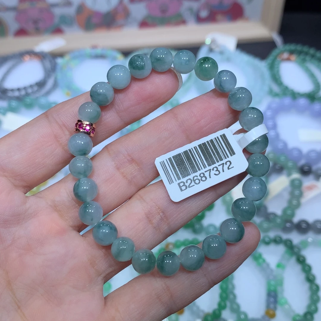 翡翠未镶嵌手链天然