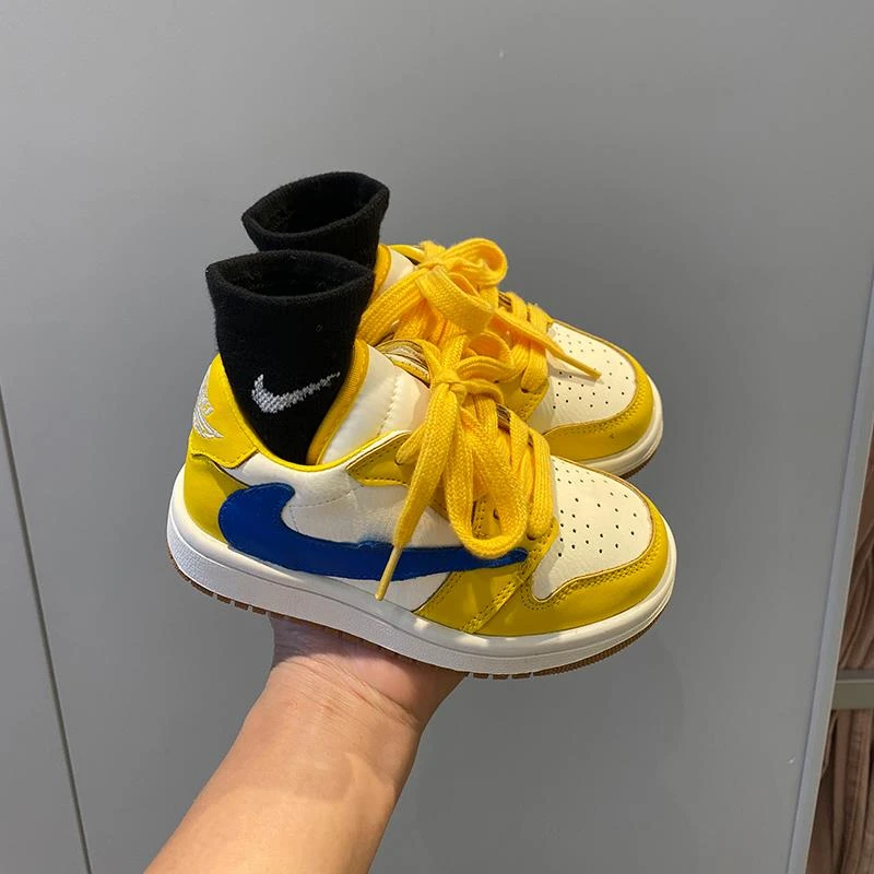 巴拉AJ女童鞋子倒钩中大童学生板鞋2025夏季男童运动鞋儿童休闲鞋