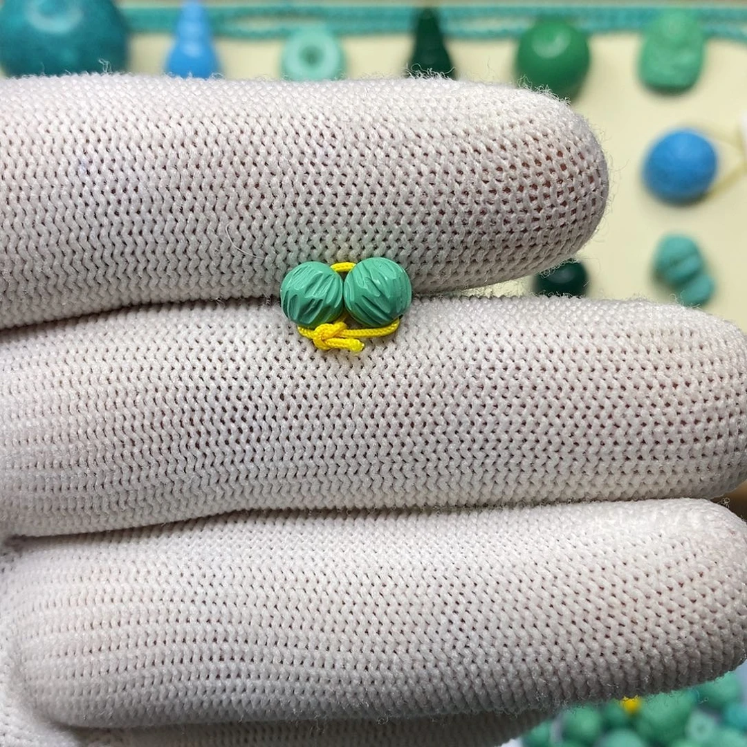 卡6mm百香籽圆珠绿色